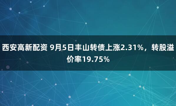西安高新配资 9月5日丰山转债上涨2.31%，转股溢价率19.75%