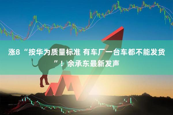 涨8 “按华为质量标准 有车厂一台车都不能发货”！余承东最新发声