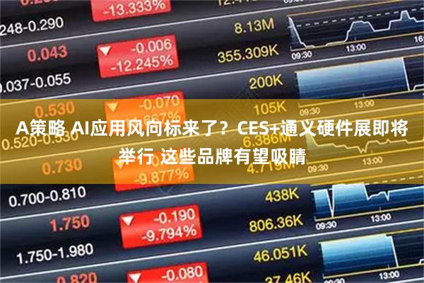 A策略 AI应用风向标来了？CES+通义硬件展即将举行 这些品牌有望吸睛