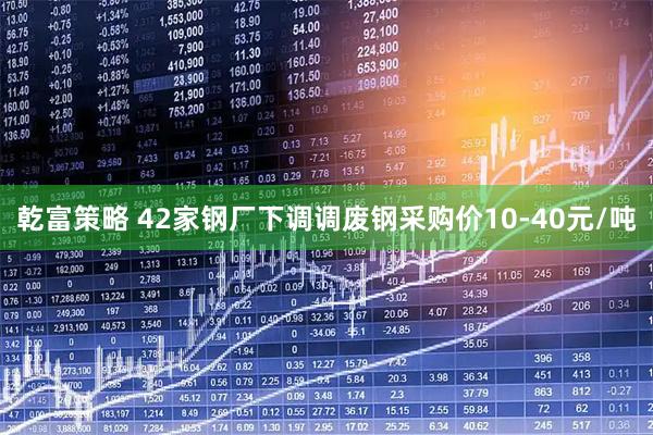 乾富策略 42家钢厂下调调废钢采购价10-40元/吨
